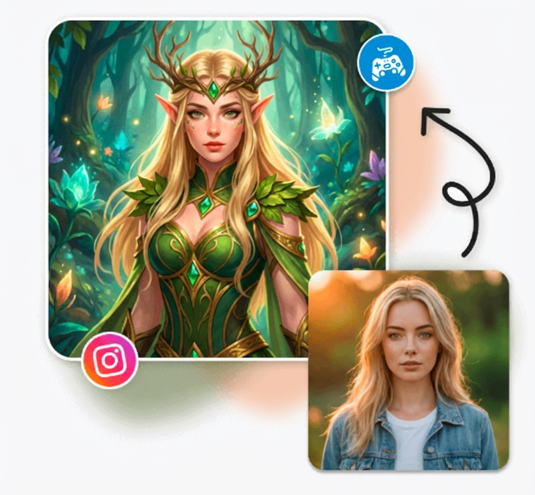 High-quality cartoon avatars generated from user photos