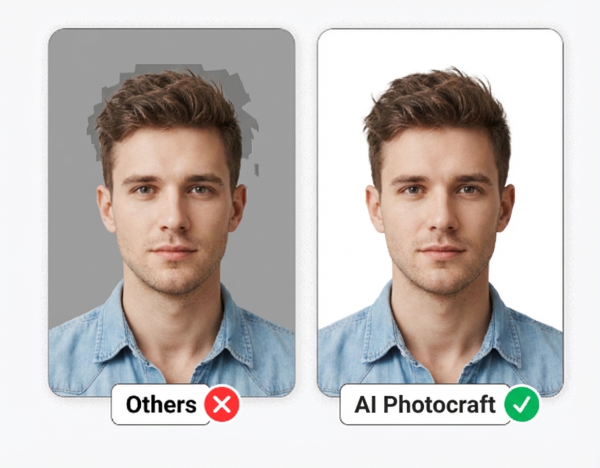 Before and after example of AI hair color change
