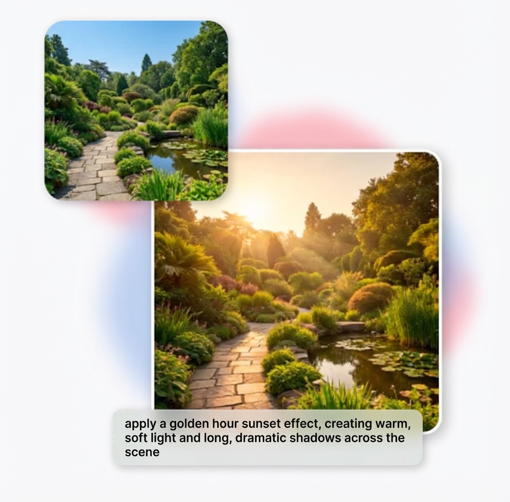 Examples of images transformed by different text prompts