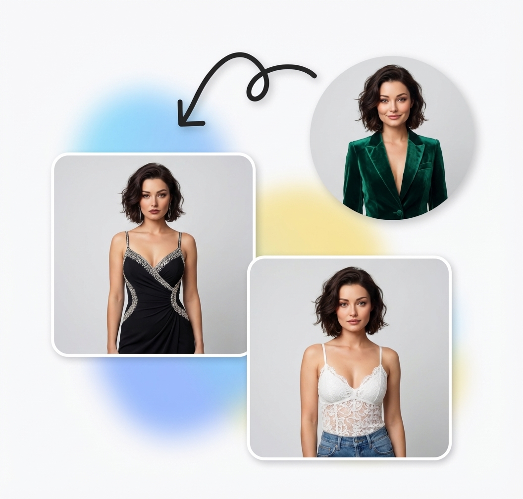 Social media-ready outfit transformations generated by AI