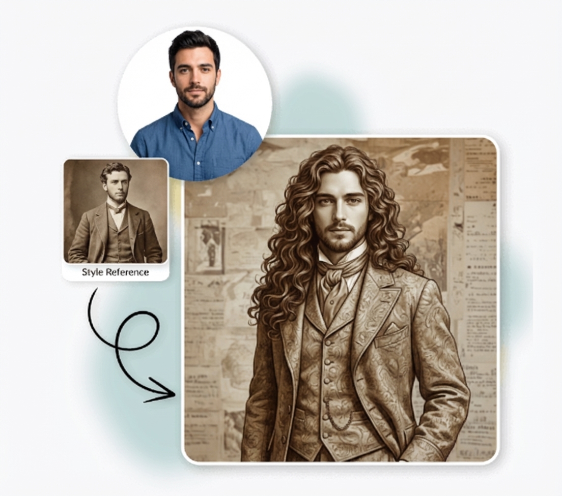 Custom AI portrait styles generated from prompts