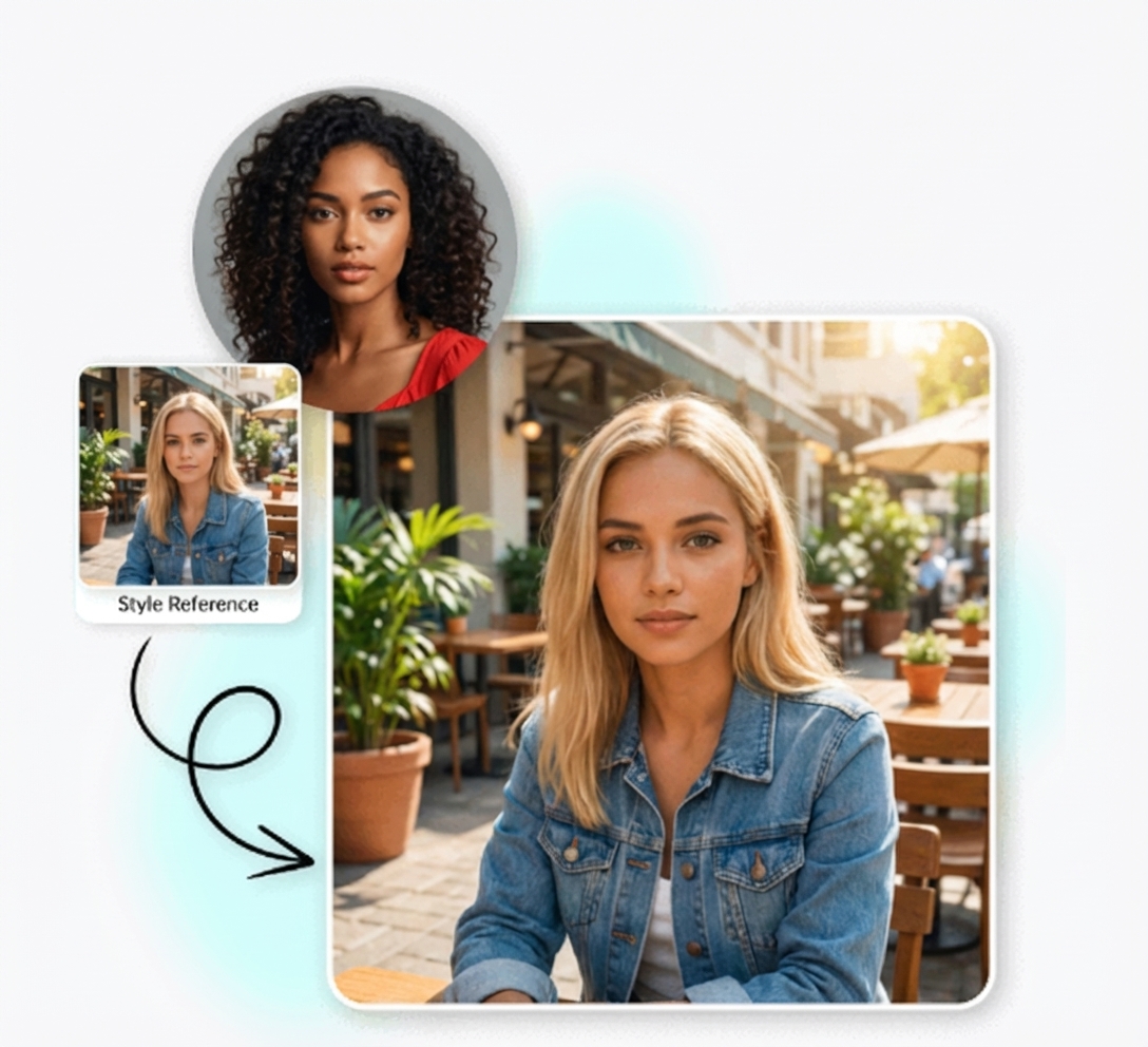Lifelike AI-generated portrait preserving face integrity