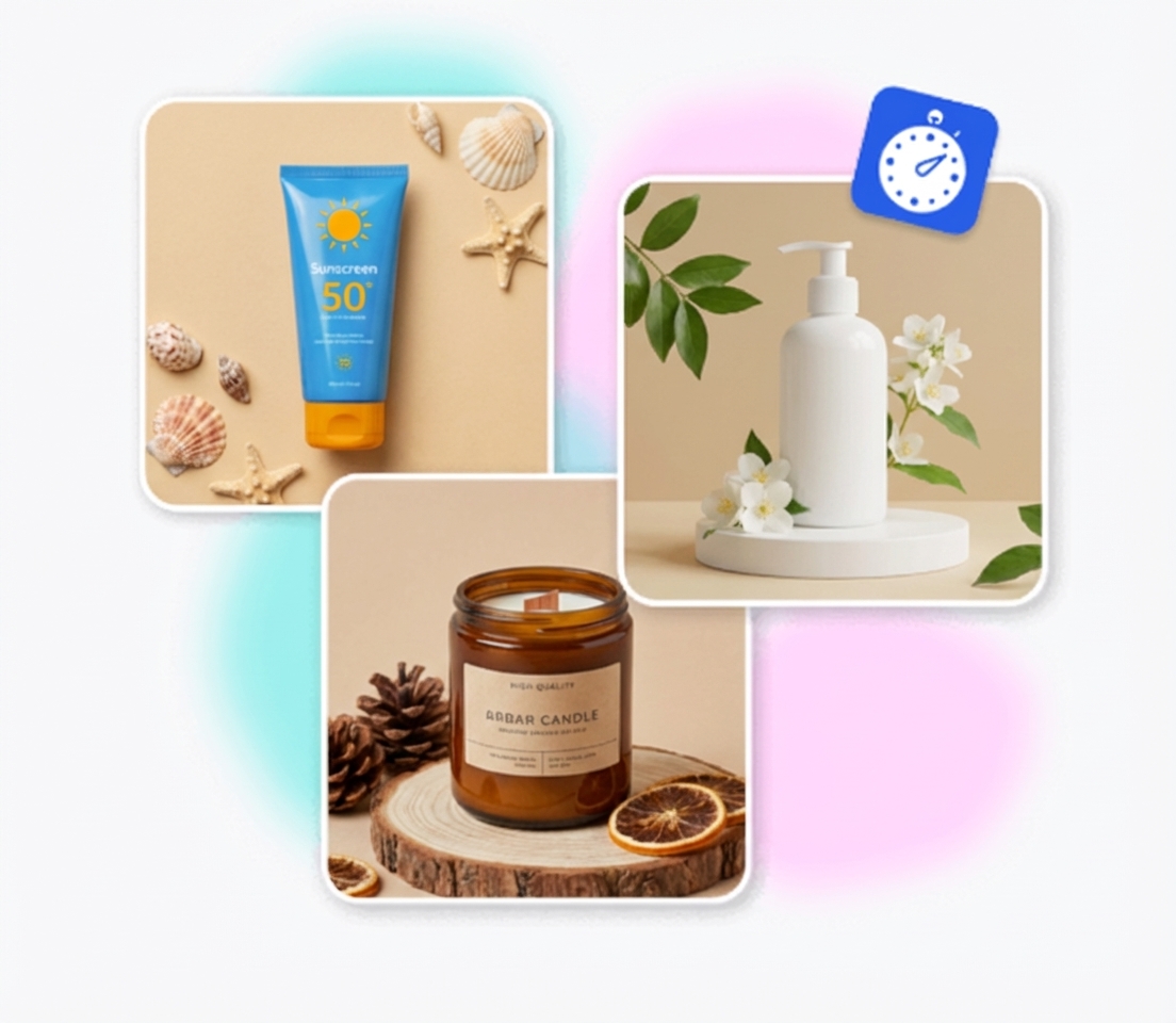 Dashboard showing AI product photography performance metrics