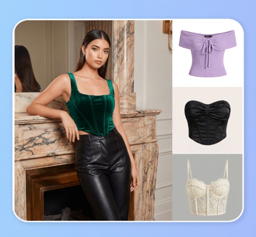 Workflow of virtual outfit try-on with person and clothing inputs