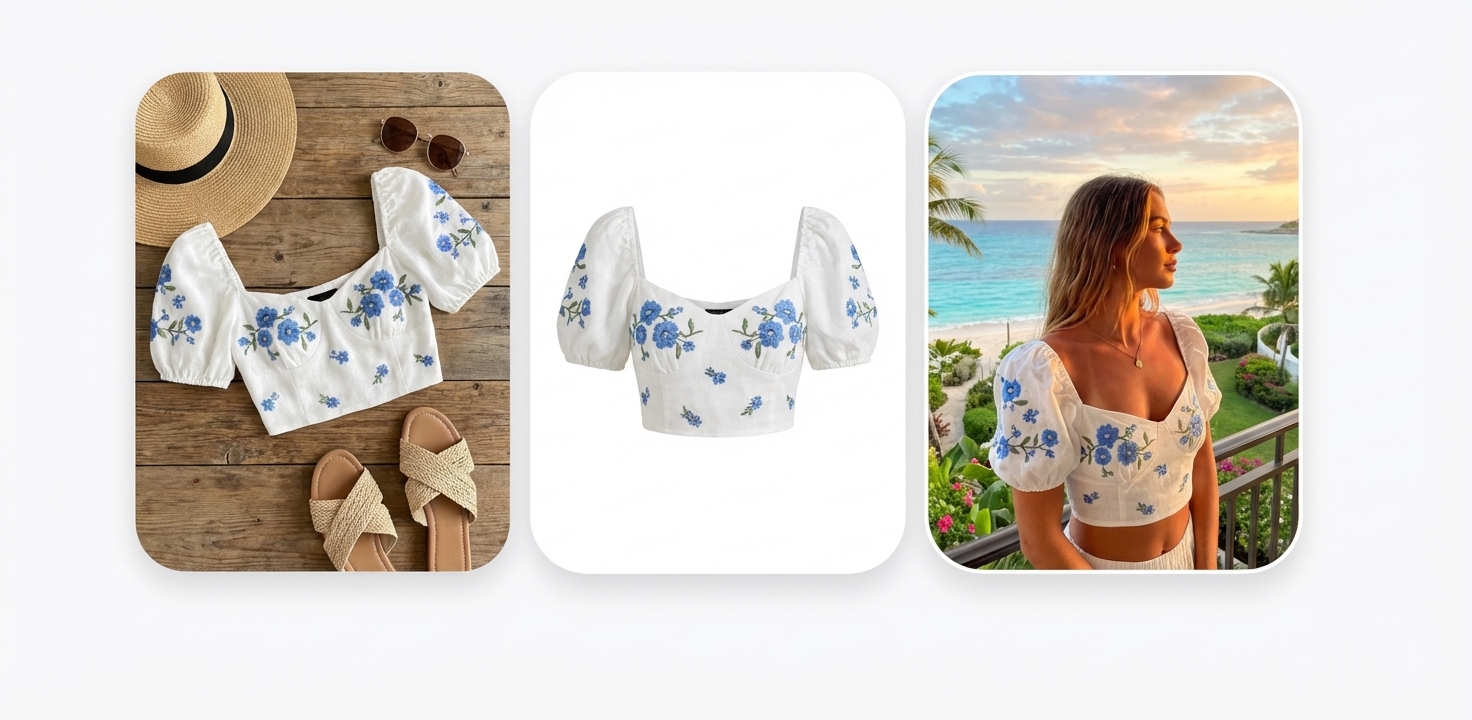Comparison of basic overlays vs realistic AI virtual try-on